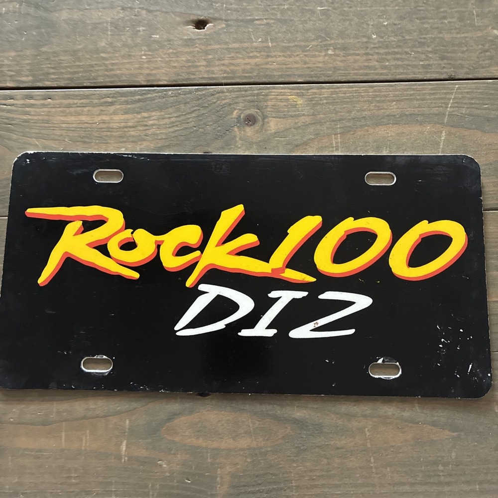 Rock 100 DIZ Radio Station Booster License Plate Orlando Florida PLASTIC